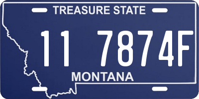 MT license plate 117874F