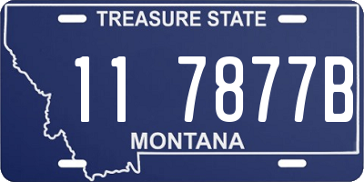 MT license plate 117877B