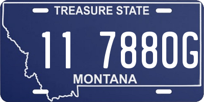 MT license plate 117880G