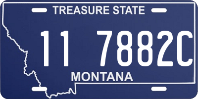 MT license plate 117882C