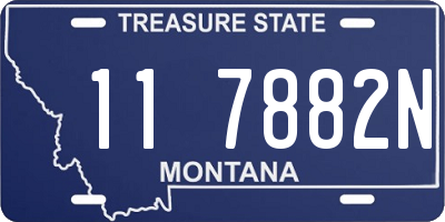 MT license plate 117882N