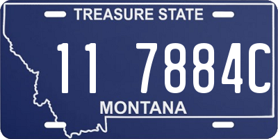 MT license plate 117884C