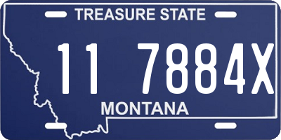 MT license plate 117884X