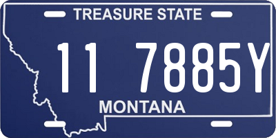 MT license plate 117885Y