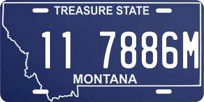 MT license plate 117886M