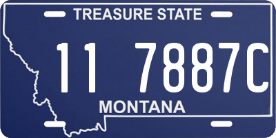 MT license plate 117887C