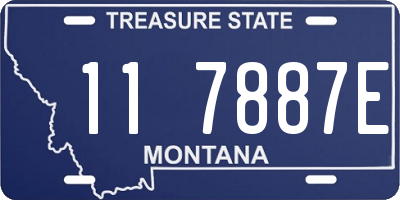 MT license plate 117887E