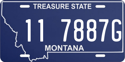MT license plate 117887G