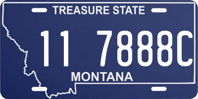 MT license plate 117888C