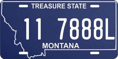 MT license plate 117888L