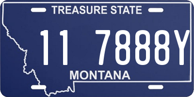 MT license plate 117888Y