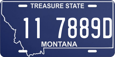 MT license plate 117889D