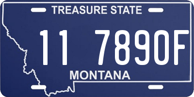 MT license plate 117890F