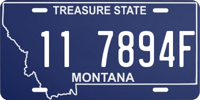 MT license plate 117894F