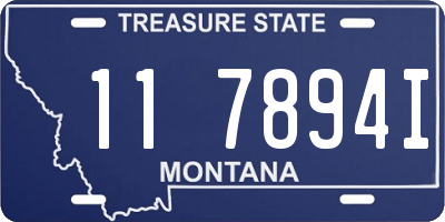 MT license plate 117894I