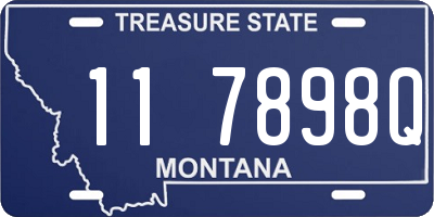 MT license plate 117898Q