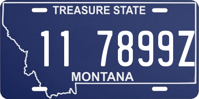 MT license plate 117899Z