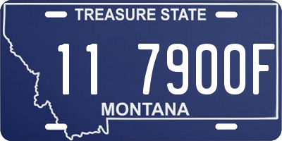 MT license plate 117900F