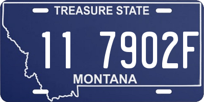 MT license plate 117902F