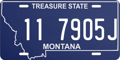 MT license plate 117905J