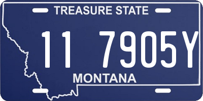 MT license plate 117905Y