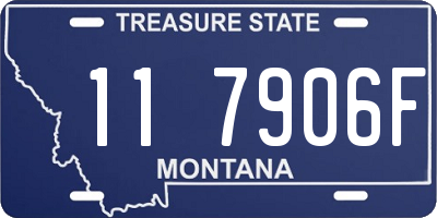 MT license plate 117906F