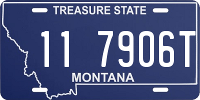 MT license plate 117906T