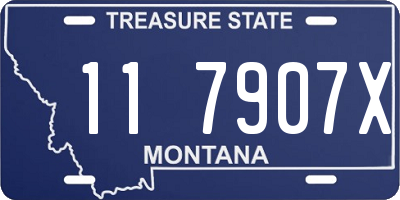 MT license plate 117907X