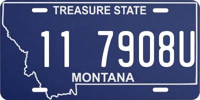 MT license plate 117908U