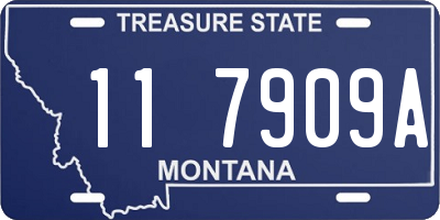 MT license plate 117909A
