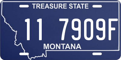 MT license plate 117909F