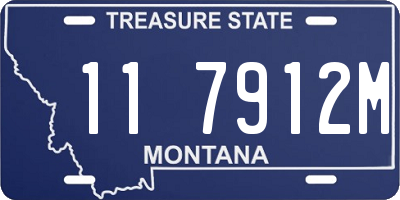 MT license plate 117912M