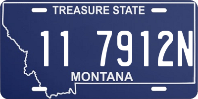 MT license plate 117912N