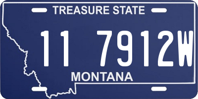 MT license plate 117912W