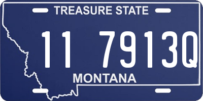 MT license plate 117913Q