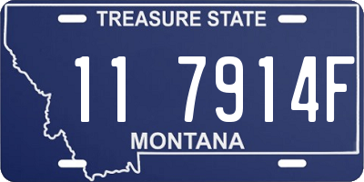 MT license plate 117914F