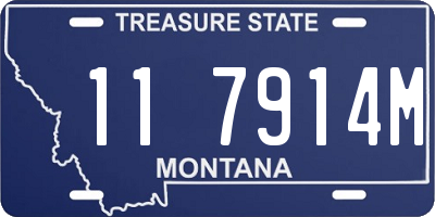 MT license plate 117914M