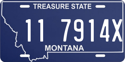 MT license plate 117914X