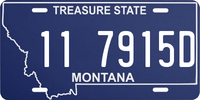 MT license plate 117915D