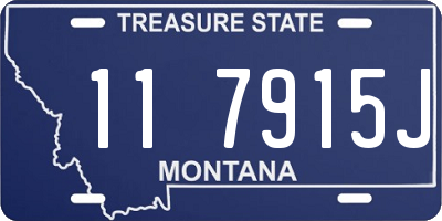 MT license plate 117915J
