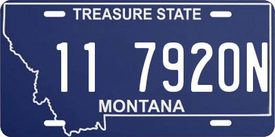 MT license plate 117920N