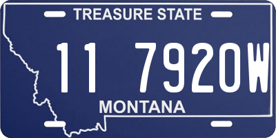 MT license plate 117920W