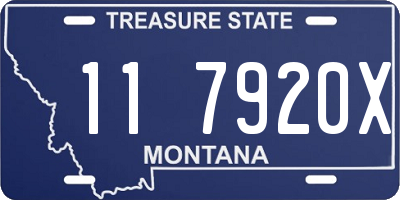 MT license plate 117920X