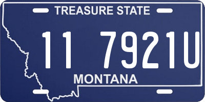 MT license plate 117921U