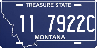 MT license plate 117922C