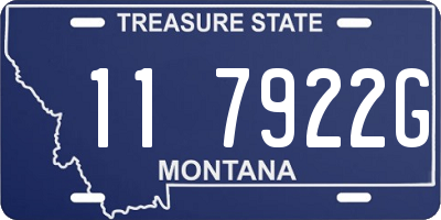 MT license plate 117922G