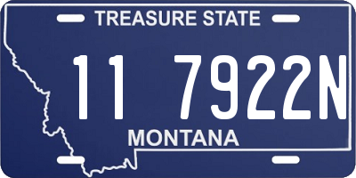MT license plate 117922N