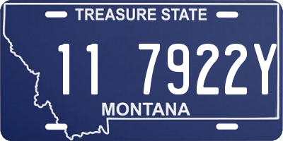 MT license plate 117922Y