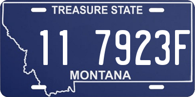 MT license plate 117923F