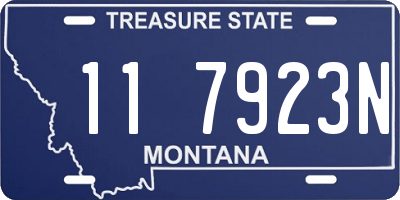 MT license plate 117923N